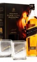 Johnnie Walker Black Label 12 Year Old / 2 Tumbler Glass Set Blended Whisky