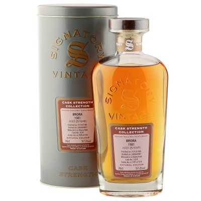 Brora 1981 25 Year Old, Signatory Vintage 2007 Bottling with Presentation Tin - Cask 1518