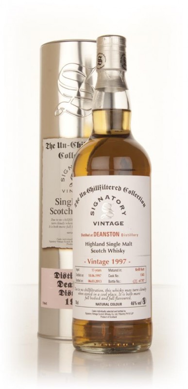 Deanston 15 Year Old 1997 cask 1343 Un-Chillfiltered Signatory