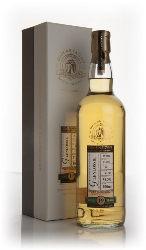 Glenlossie 19 Year Old 1992 Cask 981 Dimensions Duncan Taylor