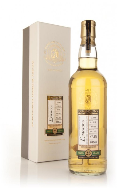 Linkwood 25 Year Old 1986 Dimensions Duncan Taylor