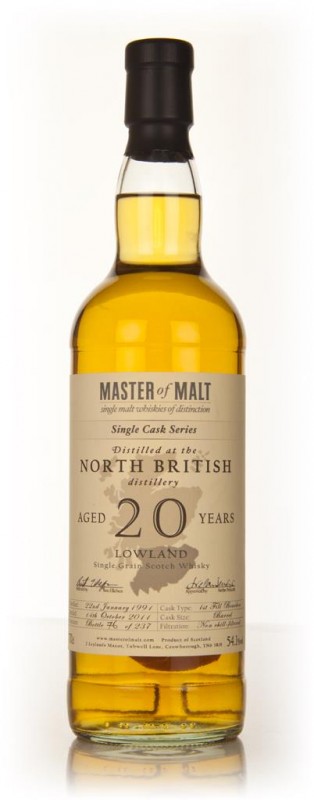 North British 20 Year Old 1991 Cask 3228 Single Cask Master of Malt