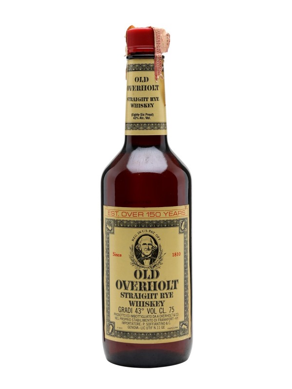 Old Overholt Straight Rye Whiskey Bottled 1980s