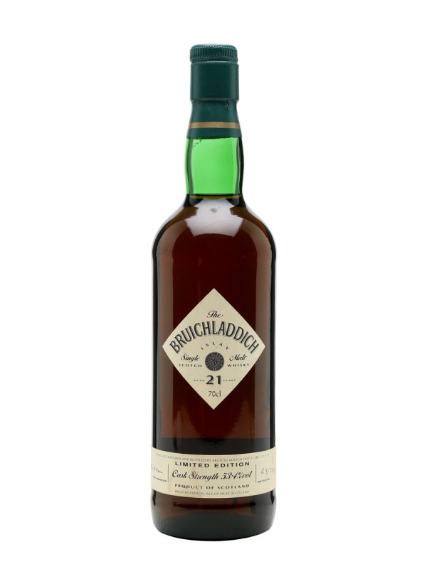 Bruichladdich 21 Year Old Cask Strength Bottled 1990s
