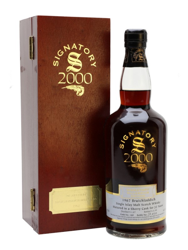 Bruichladdich 1967 32 Year Old Sherry Cask Signatory Wooden Box