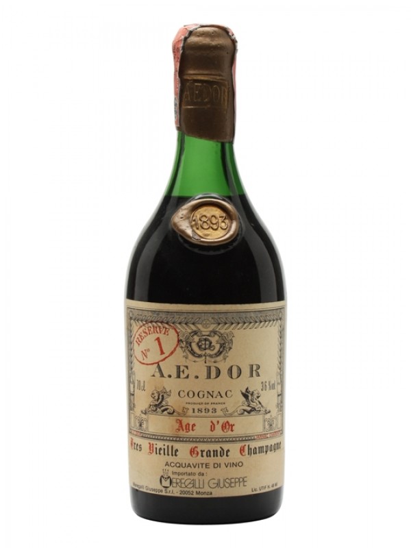 AE Dor No.1 Cognac / 1893 Vintage / Age d'Or / Bottled 1980s