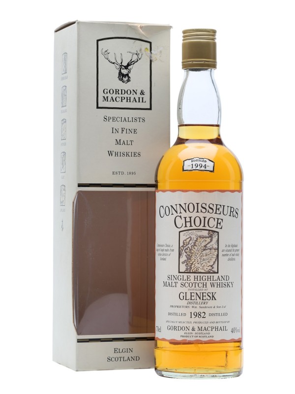 Glenesk 1982 Map Label Connoisseurs Choice Gordon & Macphail