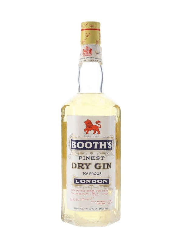 Booth's Finest Dry Gin Bottled 1950s