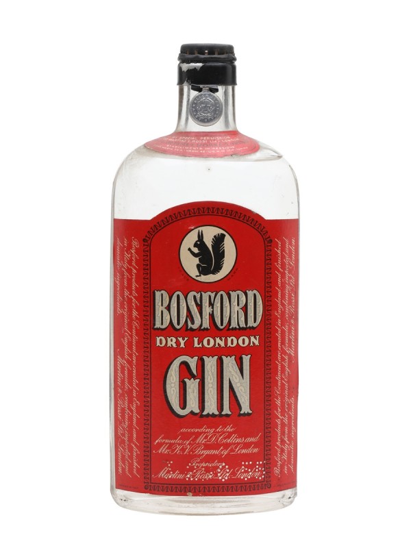 Bosford Extra Dry London Gin Bottled 1950s