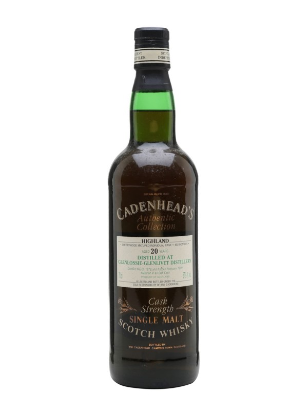 Glenlossie Glenlivet 1978 20 Year Old Cadenhead's