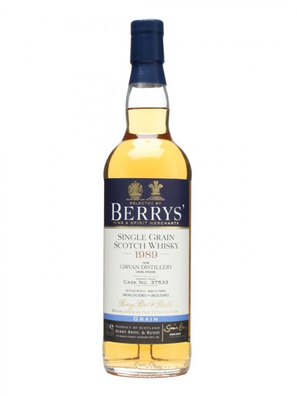Girvan 1989 22 Year Old Cask #37533 Berry Bros & Rudd