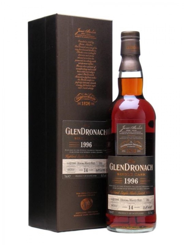 Glendronach 1996 14 Year Old Oloroso Sherry Butt #202