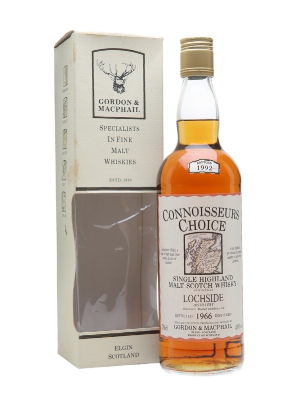 Lochside 1966 Map Label Connoisseurs Choice Gordon & Macphail Bottled 1992