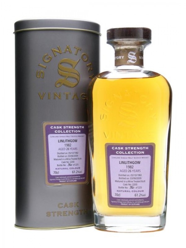 Linlithgow 1982 26 Year Old Wine Treated Butt Signatory
