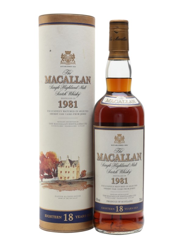 Macallan 1981 18 Year Old Vintage Label