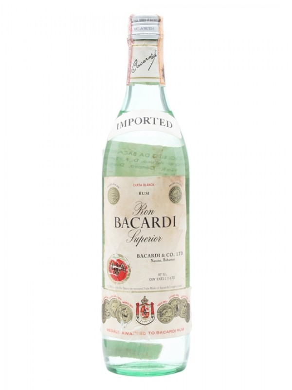 Bacardi Superior Mexico Bottled 1980s
